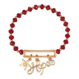 Holiday Cheer Stretch Braclet with HOPE Charm